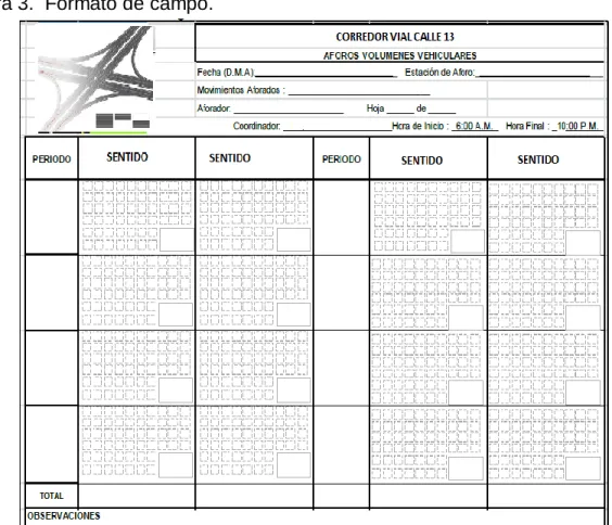 Figura 3.  Formato de campo. 