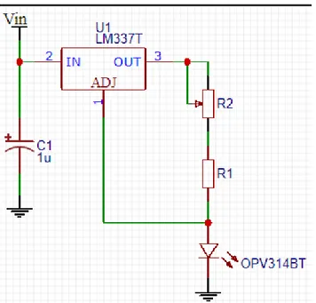 Figura 6. Fuente de corriente con regulador LM317