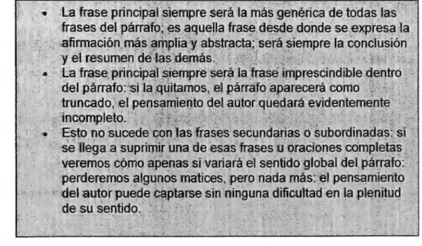 Figura 8.  Importancia de la frase principal 