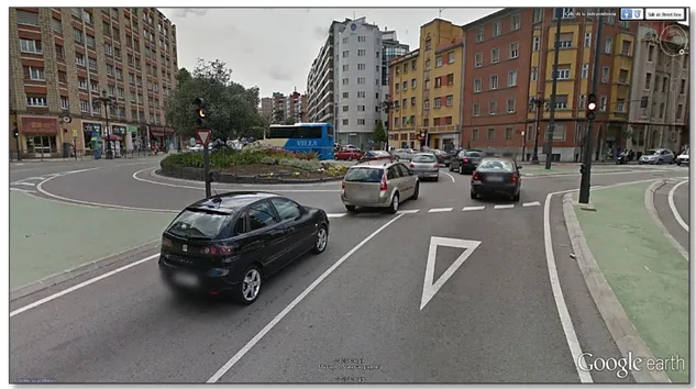 Figura  12.  Intersección  de  la  Calle  Samuel Sánchez  con  Calle  Independencia  en  Oviedo España