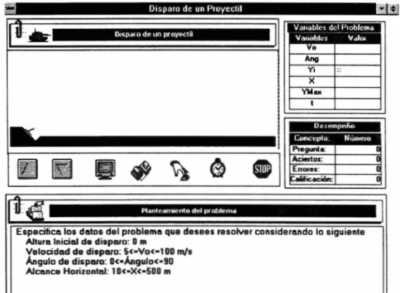 Figura 3.5.  Disparo de  un  proyectil 