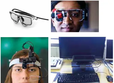 Figura 1. Modelos de eye tracker. Fuente: SensoMotric Instruments. (2014). SMI Eye Tracking Glasses Natural  Gaze