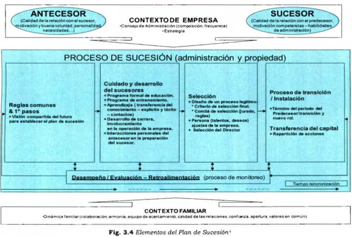 Fig.  3 .4  Elementos  del Plan d e Suces ión' 