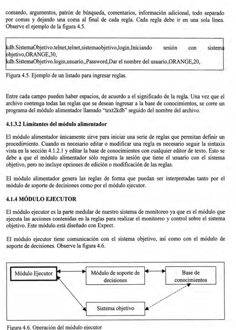 Figura 4.6. Operación del módulo ejecutor 
