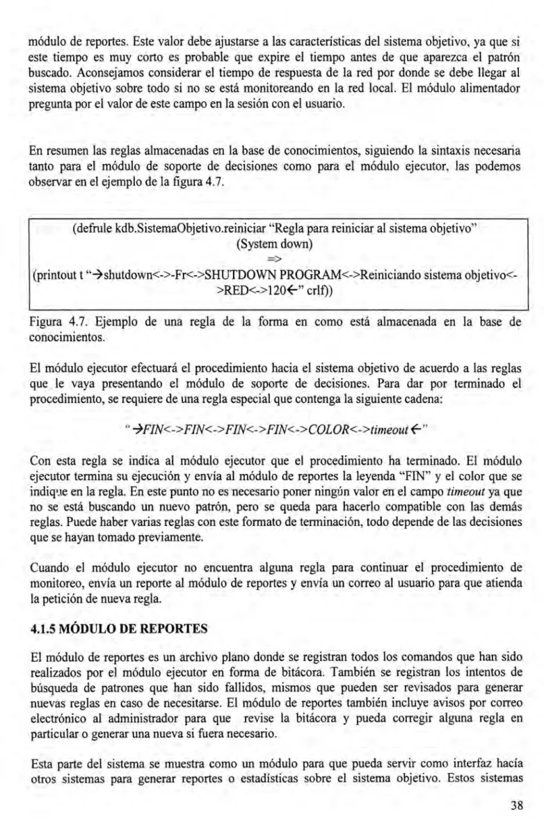 Figura  4.7.  Ejemplo  de  una  regla  de  la  forma  en  como  está  almacenada  en  la  base  de  conocimientos