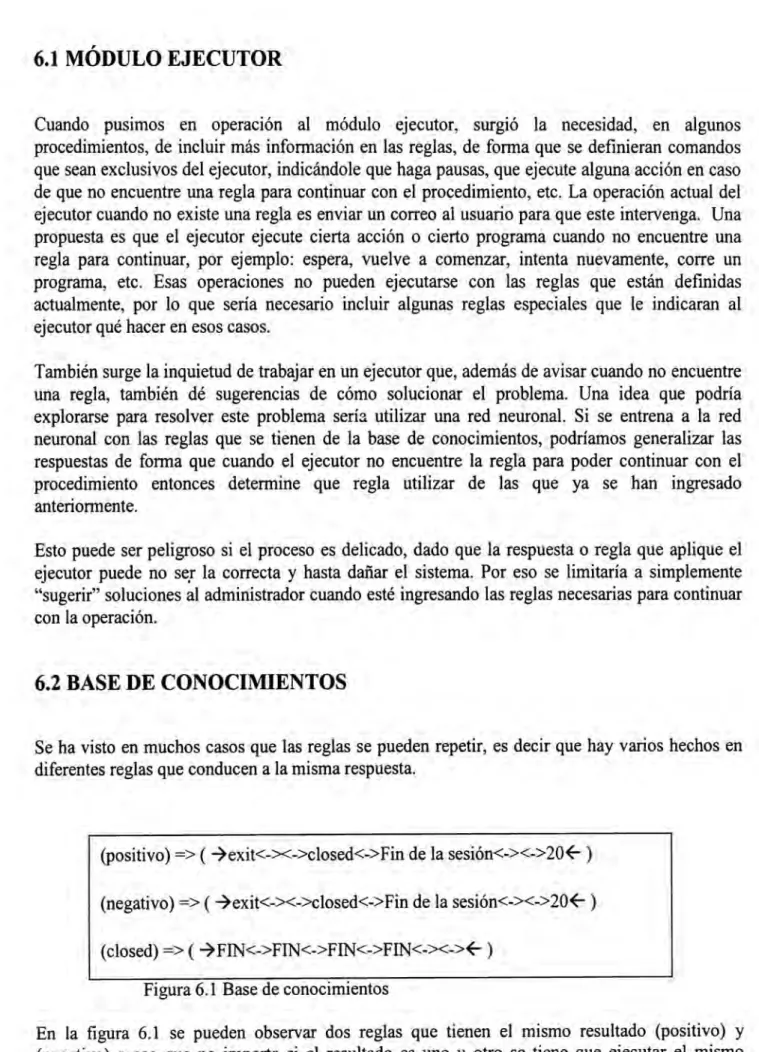 Figura 6.1  Base de conocimientos 
