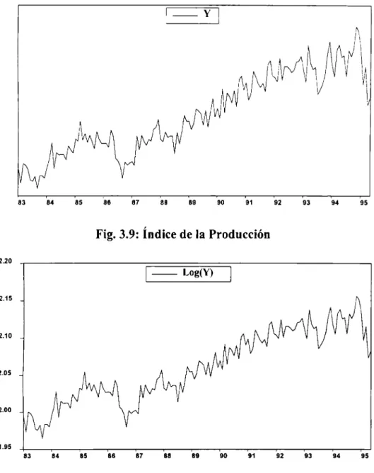 Fig.  3.9:  Índice de la  Producción 