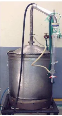 Figura 5. Destilador para extraer el aceite esencial  Fuente: Silva, M. (2015) 