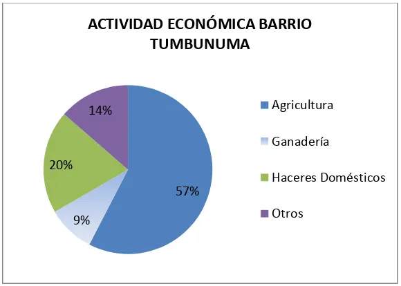 Figura 2.4: Distribución de la Actividad económica Tumbunuma          Fuente: El Autor 