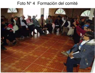 Foto N° 4  Formación del comité 