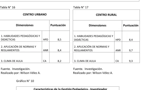 Tabla N° 17 