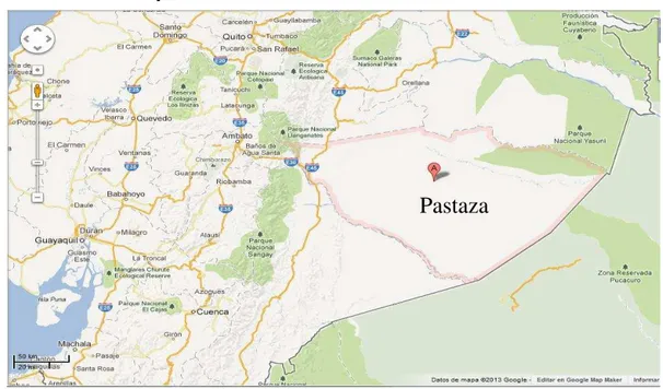 Ilustración 1 Mapa Provincia Pastaza 