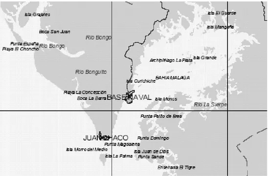 Figura 1. Mapa de la ubicación del corregimiento de Juanchaco . 