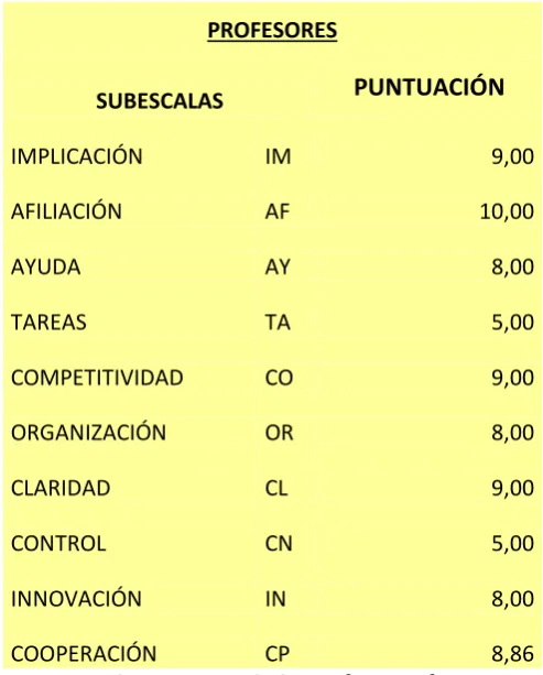 Tabla 19 PROFESORES 