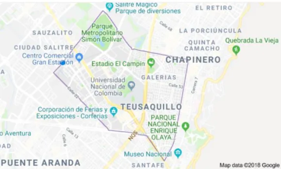 Figura 2. Mapa de Teusaquillo. 
