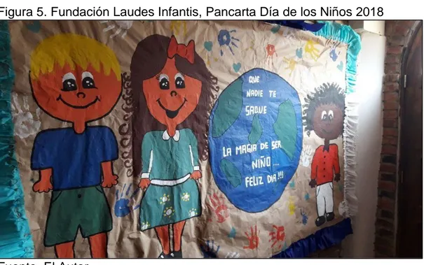 Figura 5. Fundación Laudes Infantis, Pancarta Día de los Niños 2018 