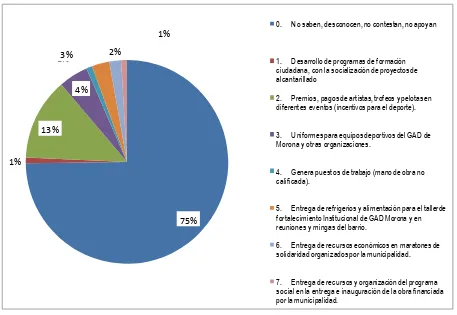 Figura 20. Proyectos o acciones que apoya la empresa en el sector otros apoyosFuente: Investigación de campo – Encuestas de comunidades, 2012  