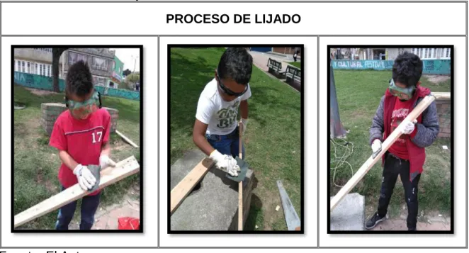 Cuadro 9. Proceso de Lijado 