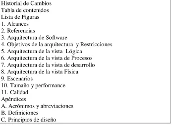 Tabla de contenidos 