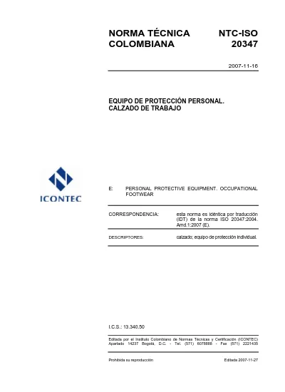 NORMA TÉCNICA NTC-ISO COLOMBIANA 20347