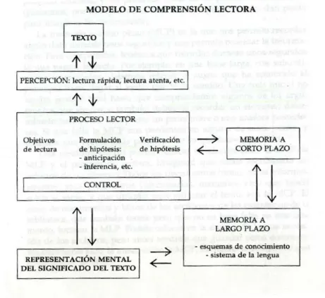Figura 1.  Modelo de comprensión lectora 