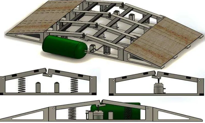 Figura 1.4. Estructura modular para el harvesting de energía en accesos vehiculares a través de 