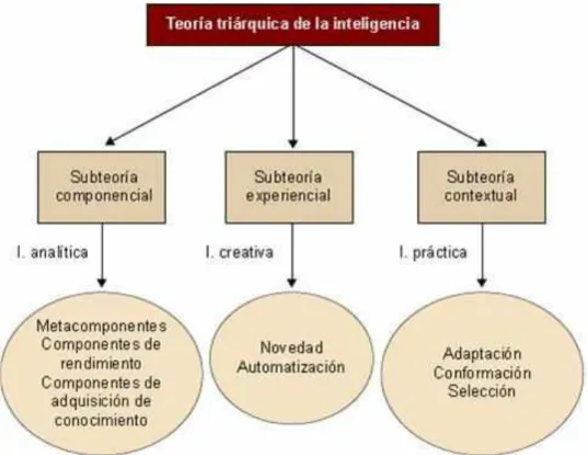 Figura 2. La teoría de la Inteligencia de Sternberg.  