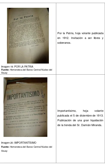 Tabla Nº 2 REVISTAS Y HOJAS VOLANTES (1912 – 1924) 