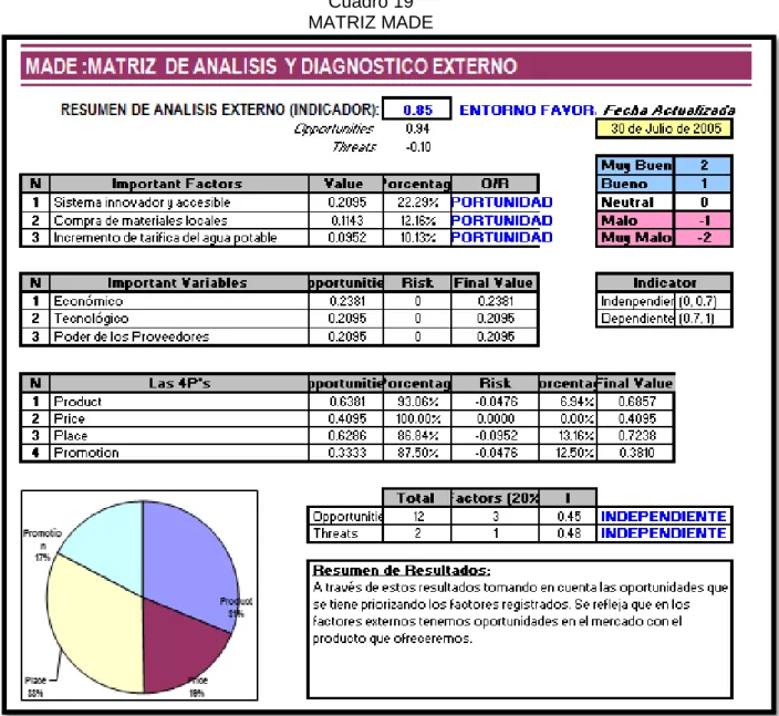 Cuadro 19  MATRIZ MADE 