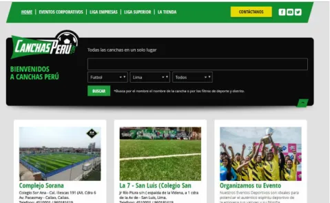Figura  20: Pagina Canchas Perú.  