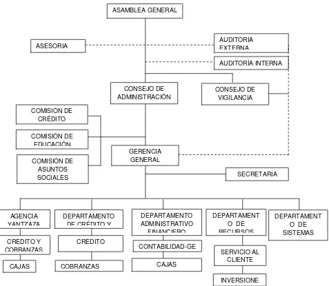 Figura N°4. Estructura funcional de la Cooperativa de Ahorro y Crédito “SARAGUROS”