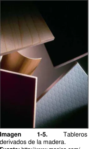 Imagen 1-5. Tableros derivados de la madera. 