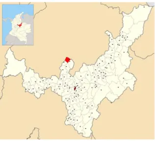 Ilustración 1 Mapa Departamento de Boyacá, ubicación del Municipio de Santana. 