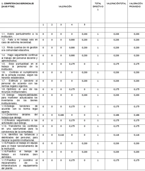 Tabla 1. Competencias gerenciales 