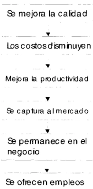 Figura 1.1 - La reacción en cadena de Deming