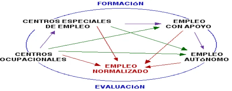 Figura 1: alternativas en el proceso de integración laboral 