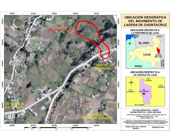 Figura Nro. 2.- Mapa de ubicación del ML-2 sector Chontacruz