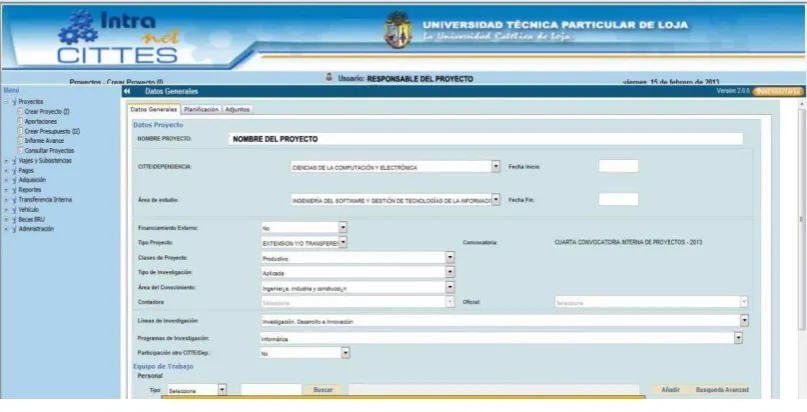 Figura 1. 1. Sistema Intranet CITTES 