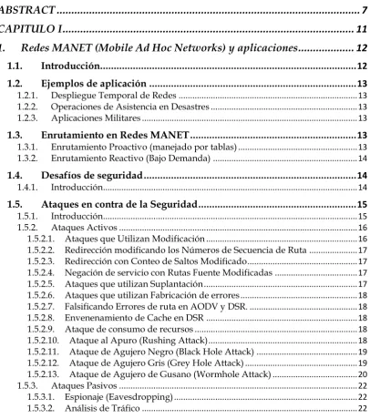 TABLA DE CONTENIDO 