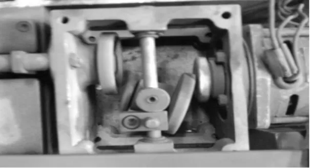 Figura No 6.  Sistema de velocidad mecánico de la cortadora   (Cortesía Laminados JAB  S.A.S)
