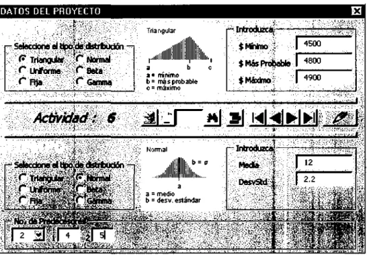 Figura 4.3 Forma de Datos del Proyecto Los datos a ingresar en esta forma son: