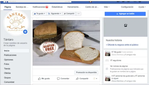 Figura 17.Facebook de TANTARO. 
