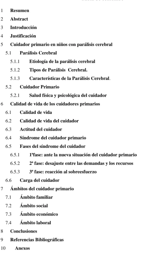 Tabla de contenido 