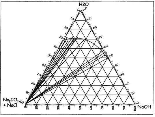 Figura 3. Diagrama triangular para el sistema