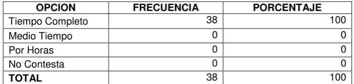 Tabla Nro. 10: Tiempo de dedicación 