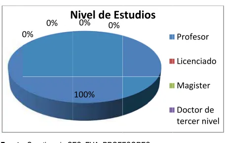 Tabla NN° 13. Título: NNivel de estudios del docente. 