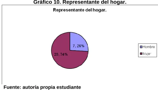 Gráfico 10. Representante del hogar. 