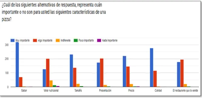 Figura 10. Caracteristicas de la Pizza 