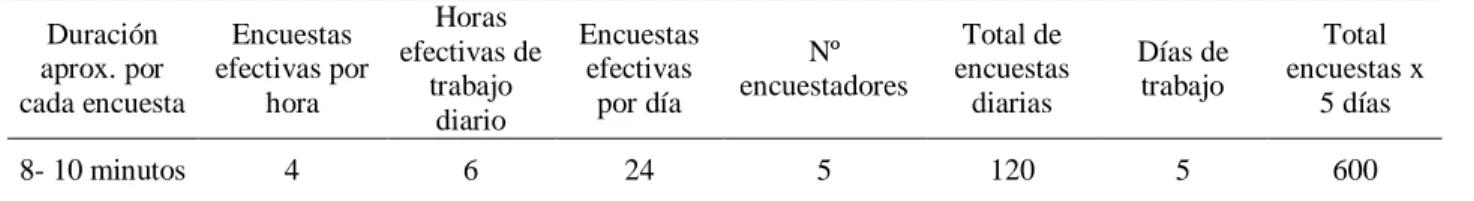 Tabla 16 Resumen de las encuestas realizadas  Resumen de las encuestas realizadas 