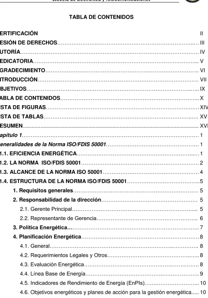 TABLA DE CONTENIDOS 